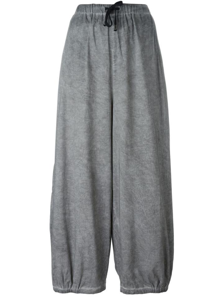Unconditional Drawstring Palazzo Pants, Women's, Size: Xl, Grey, Cotton
