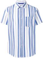 A.p.c. Woven Stripe Shirt, Men's, Size: Xl, Blue, Cotton