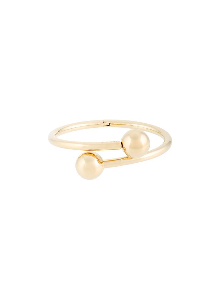 Jw Anderson Double Ball Wrap Around Bracelet - Metallic