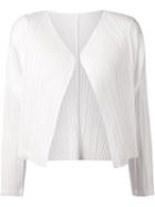 Pleats Please By Issey Miyake Crepe Cardigan, Women's, Size: 4, White, Polyester