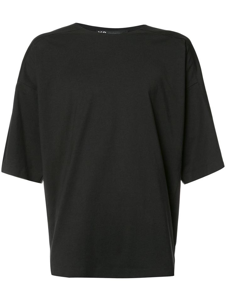 Y-3 3/4 Sleeves T-shirt, Men's, Size: Large, Black, Cotton