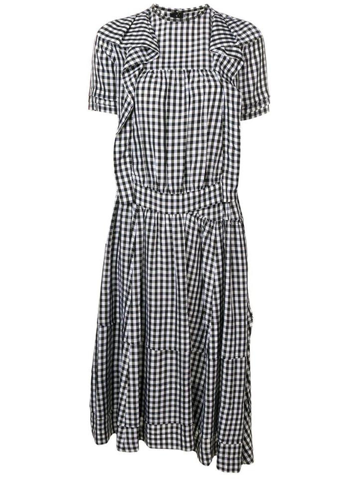 Comme Des Garçons Vintage Gingham Check Shirt Dress - Black