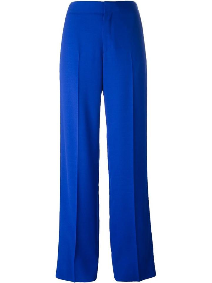 Maison Margiela Wide Leg Trousers, Women's, Size: 42, Blue, Cotton/rayon/virgin Wool