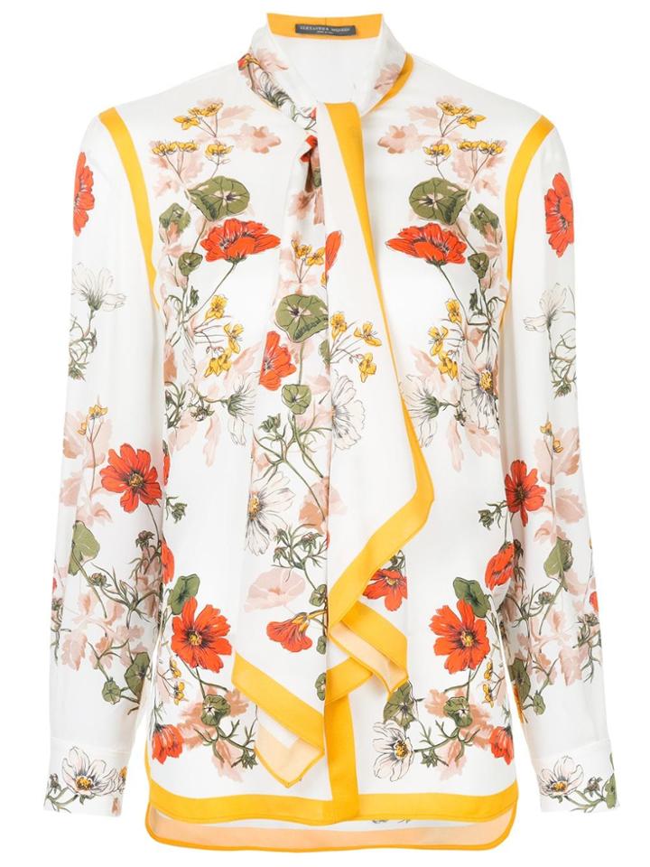 Alexander Mcqueen Floral Print Shirt - Yellow