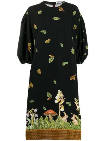 Vivetta Forest Print Dress - Black