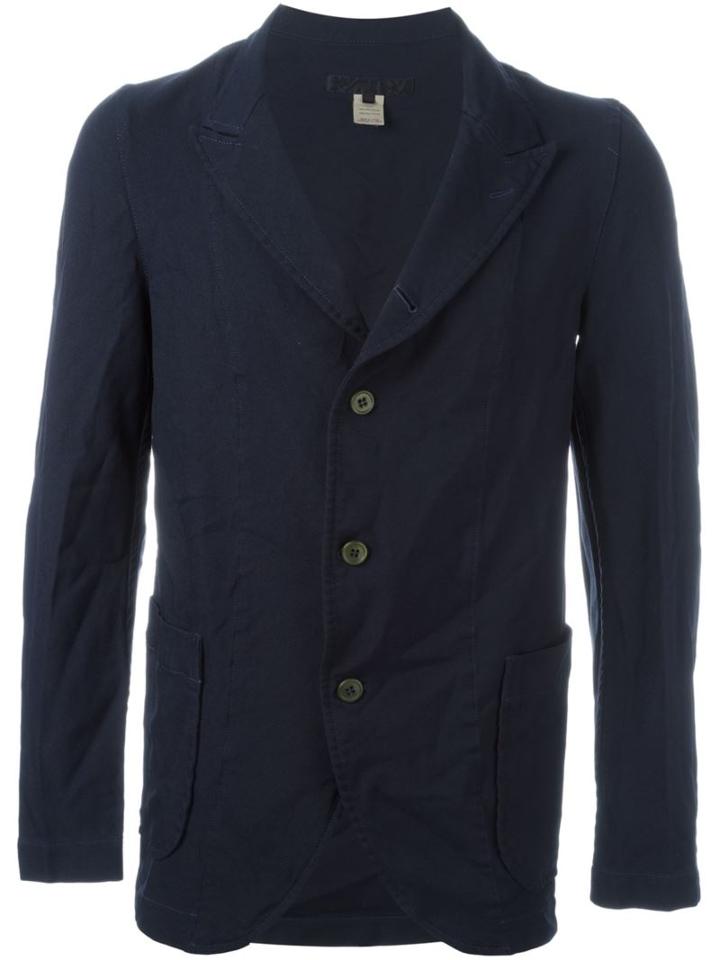 Comme Des Garçons Shirt Three Button Blazer, Men's, Size: Large, Blue, Polyester