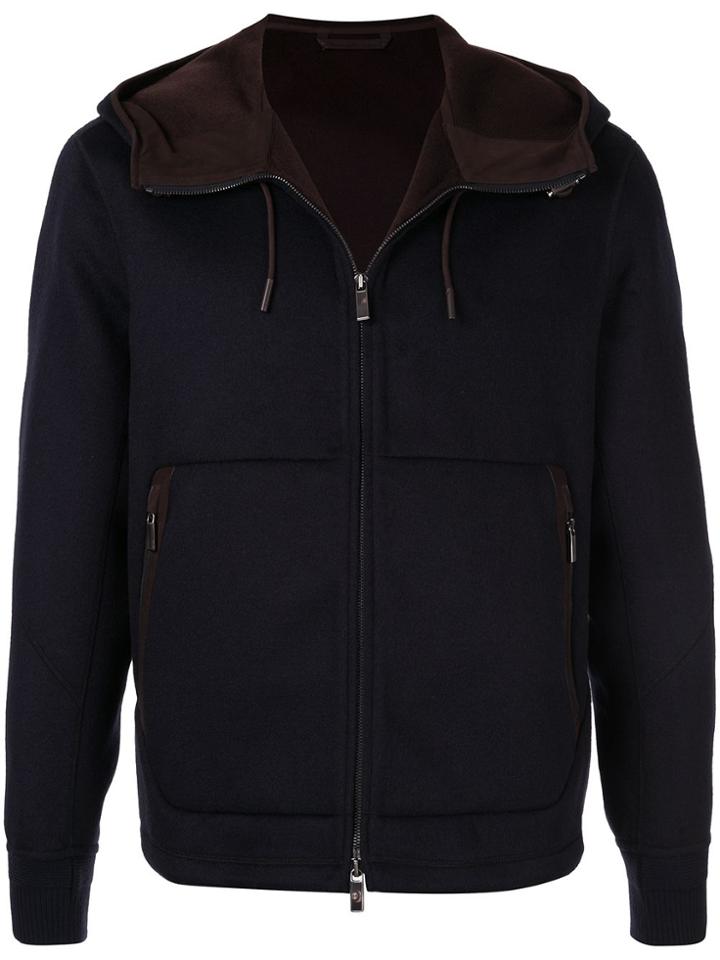 Ermenegildo Zegna Hooded Cashmere Jacket - Blue
