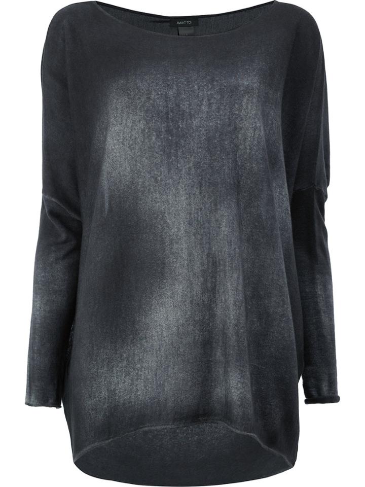 Avant Toi Faded Effect Jumper - Black