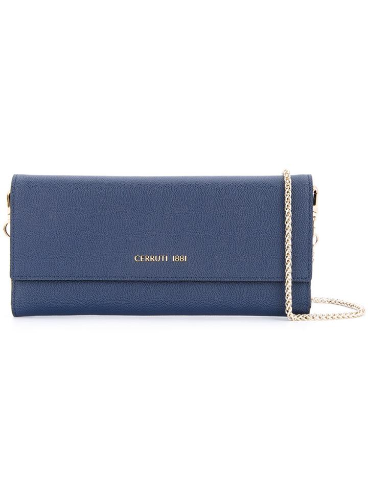 Cerruti 1881 Fold Over Cross Body Bag - Blue