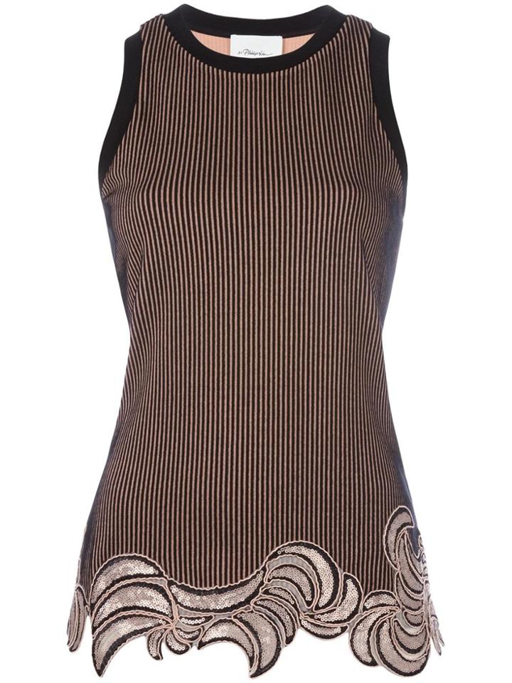 3.1 Phillip Lim Sequin Embroidered Tank Top - Pink & Purple
