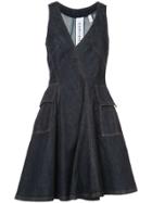 Carven Asymmetric Denim Mini Dress - Blue