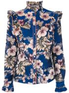 Philosophy Di Lorenzo Serafini - Florar Print Shirt - Women - Polyester - 46, Blue, Polyester