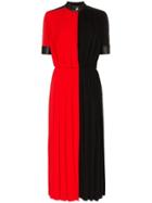 Givenchy Pleated Colourblock Midi Dress - Black
