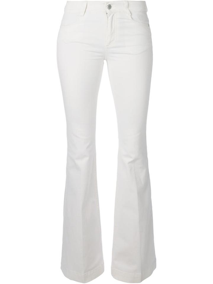Stella Mccartney 70 S Flare Jeans, Women's, Size: 25, White, Cotton/spandex/elastane