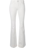 Stella Mccartney 70 S Flare Jeans, Women's, Size: 25, White, Cotton/spandex/elastane