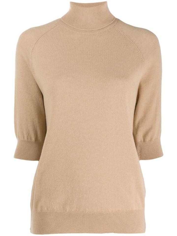 Mrz Short-sleeve Roll Neck Sweater - Neutrals