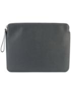 Valextra - Zipped Clutch - Women - Calf Leather - One Size, Black, Calf Leather