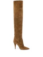 Saint Laurent Kiki 100 Over-the-knee Boots - Brown