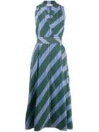 Tory Burch Striped Wrap-style Dress - Blue