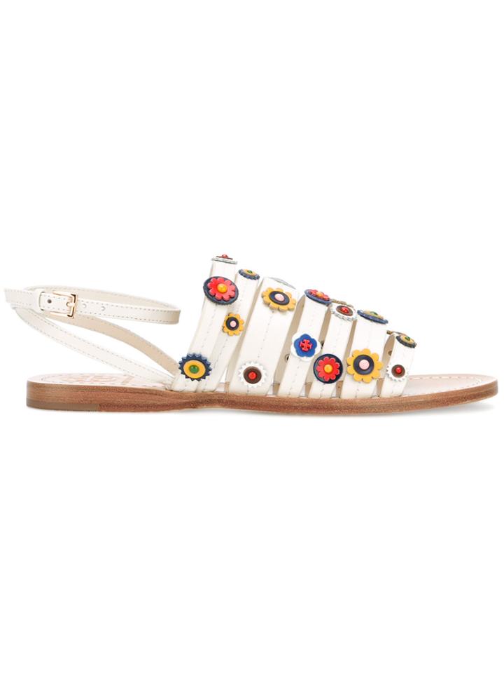 Tory Burch Marguerite Flat Sandals - White