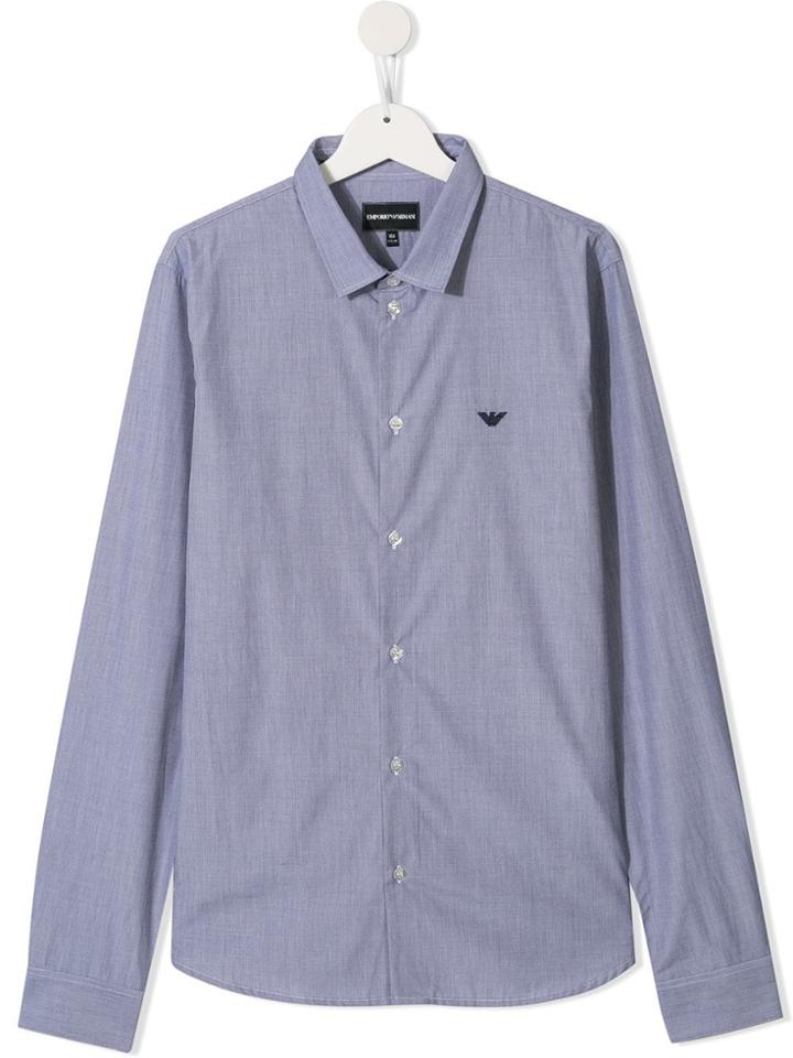 Emporio Armani Kids Teen Logo Shirt - Grey