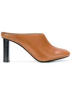 Joseph Round Toe Backless Mules - Brown