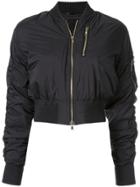 Tatras Cropped Bomber Jacket - Black