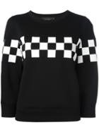 Dsquared2 Check Detail Sweatshirt, Women's, Size: Xs, Blue, Viscose/polyurethane
