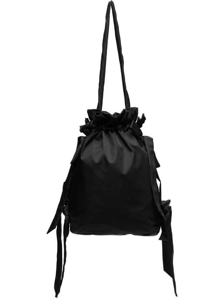 Simone Rocha Bow-detail Taffeta Shoulder Bag - Black
