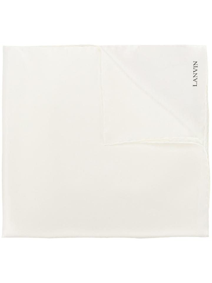 Lanvin Classic Pocket Square - White