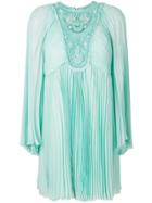 Chloé Micro Pleated Silk Dress - Blue