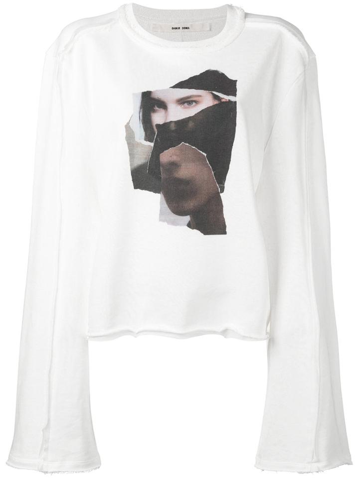 Damir Doma - Printed Sweatshirt - Women - Cotton - M, Women's, Pink/purple, Cotton