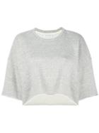 Faith Connexion Three-quarters Sleeve Loose Sweatshirt - Grey