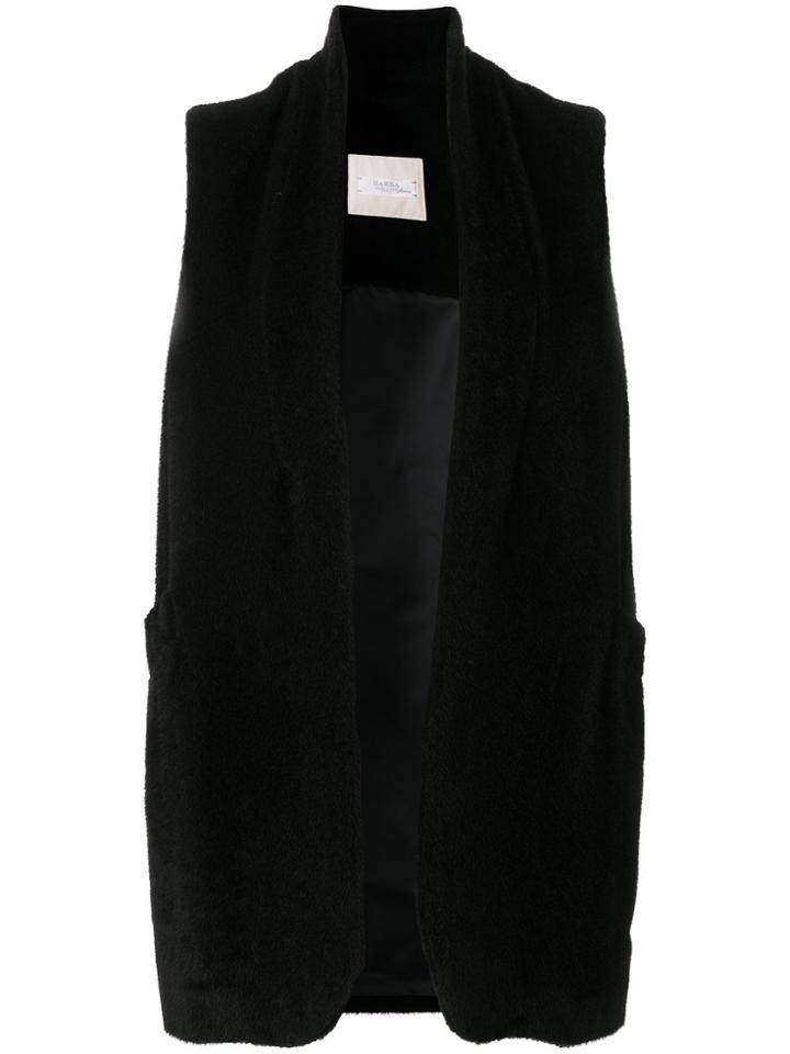 Barba Midi Open Gilet - Black