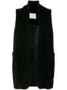 Barba Midi Open Gilet - Black