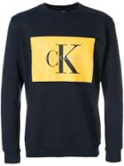 Ck Jeans Logo Patch Sweatshirt - Blue