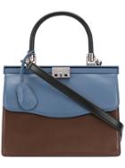Rodo Contrast Clasp Tote - Brown