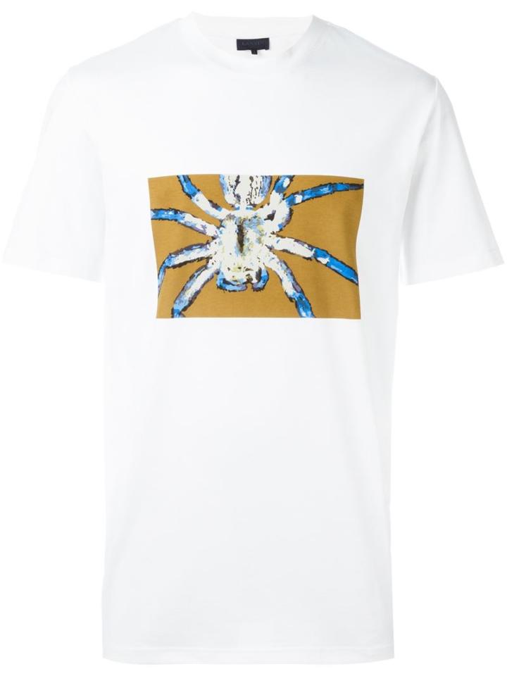 Lanvin Exposed Spider Print T-shirt, Men's, Size: S, White, Cotton