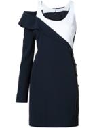 Mugler Leather Panel One Sleeve Dress