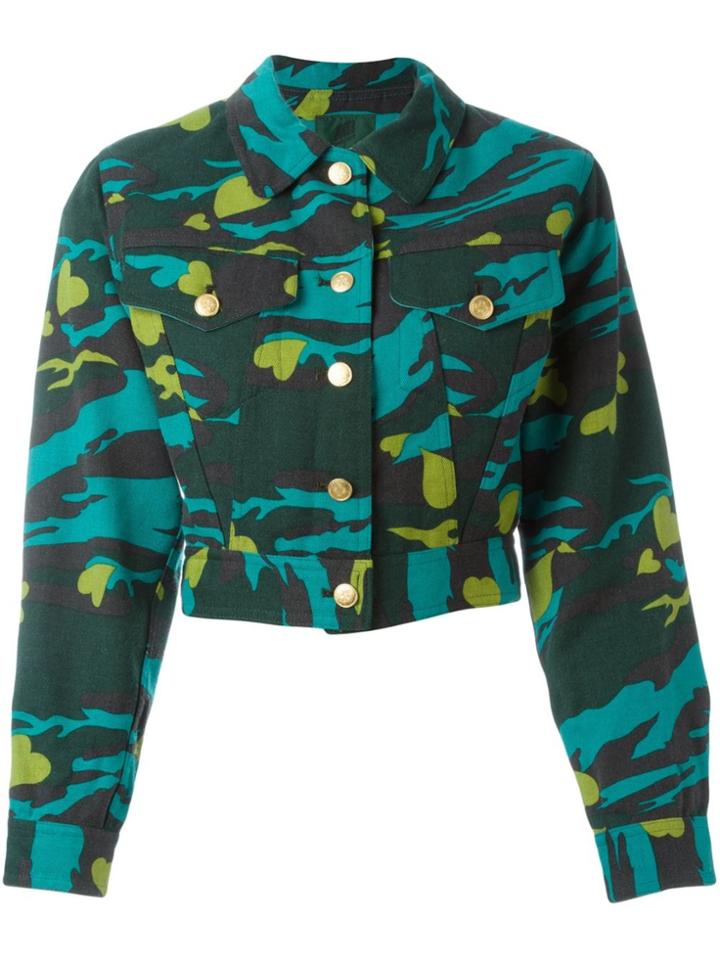 Jean Paul Gaultier Vintage Fitted Camouflage Jacket - Green