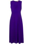 No21 Gathered Front Midi Dress - Pink & Purple