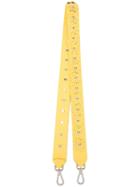 Orciani Floral Detachable Shoulder Strap, Women's, Yellow/orange, Leather