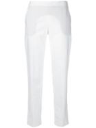 Alberto Biani Cropped Fitted Trousers - White