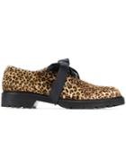 Saint Laurent Leopard Print Lace-up Shoes