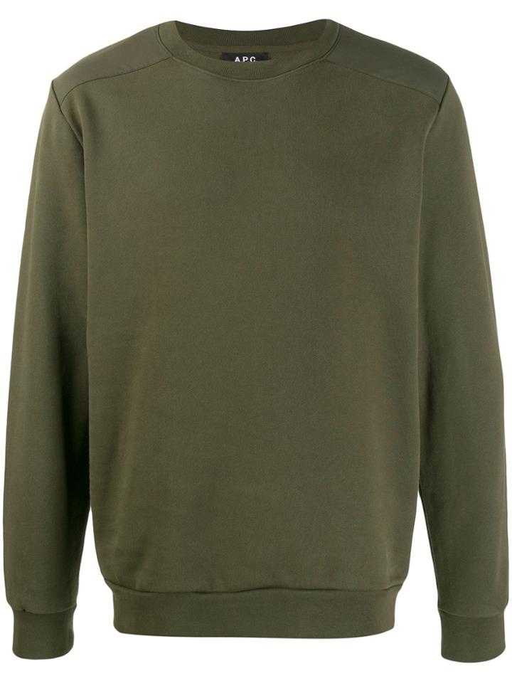 A.p.c. Crew Neck Sweatshirt - Green
