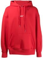 Ader Error Logo Print Hoodie - Red