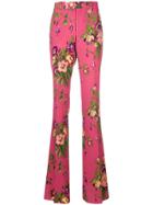Gucci Floral Tailored Trousers - Pink & Purple