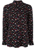 Saint Laurent Star Print Shirt, Women's, Size: 38, Black, Viscose