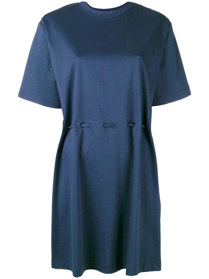 Kenzo - Lace-up Waist T-shirt Dress - Women - Cotton - M, Women's, Blue, Cotton