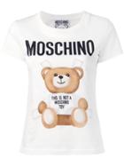 Moschino - Toy Bear Print T-shirt - Women - Cotton - 42, White, Cotton